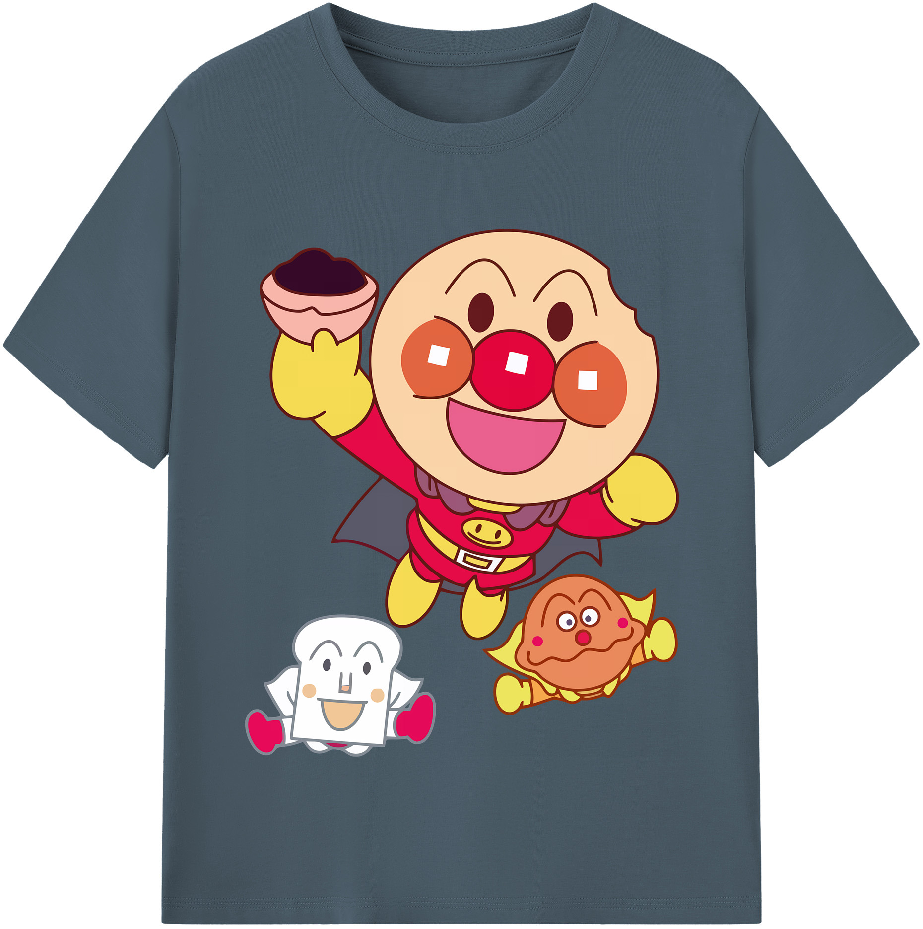（画像用） アンパンマン Anpanman 綿100％半袖Tシャツ（フロントプリント）